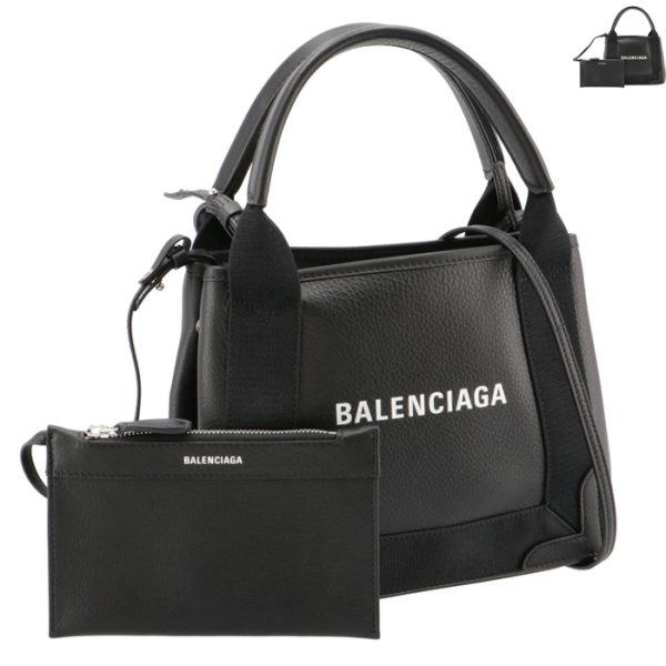 390346d6wxn Balenciaga Navy Hippo Tote Bag