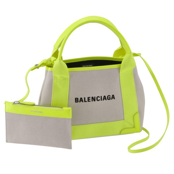 390346k9han1072 Balenciaga Navy Hippo Tote Bag Beige Yellow