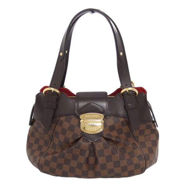 39116 1 Louis Vuitton Sistine PM Damier Ebene Handbag Brown