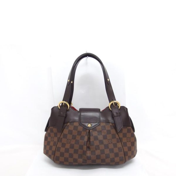 39116 2 Louis Vuitton Sistine PM Damier Ebene Handbag Brown