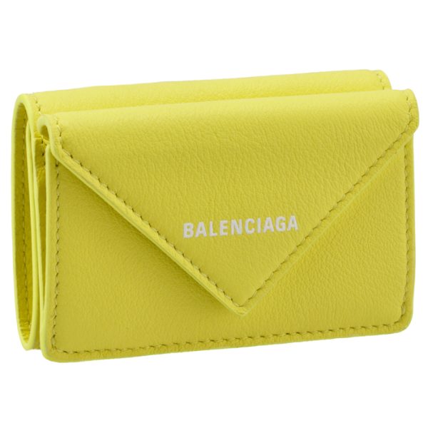 39144618d3n7495 Balenciaga Papier Wallet Yellow