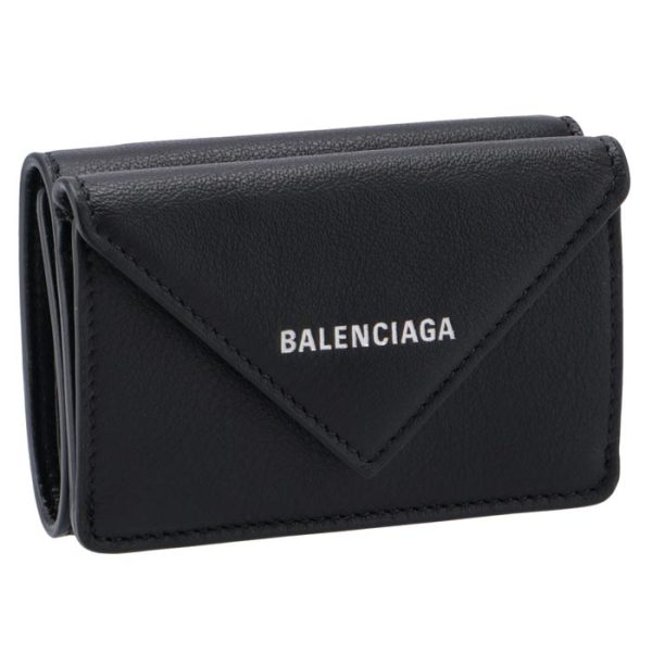 391446dlq0n1000 Balenciaga Papier Wallet Black