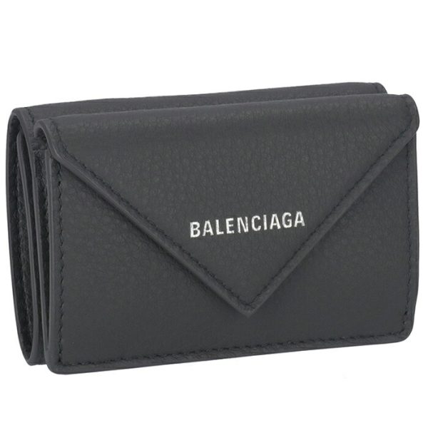 391446dlq0n1110 Balenciaga Papier Wallet Gray