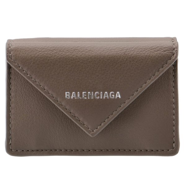 391446dlq0n1212 1 Balenciaga Papier Wallet Gray Beige