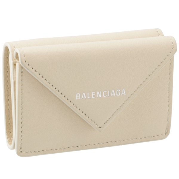 391446dlq0n9305 Balenciaga Papier Wallet Ivory