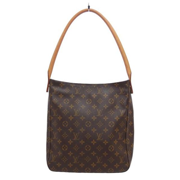 39192 1 Louis Vuitton Looping GM Monogram Handbag Brown