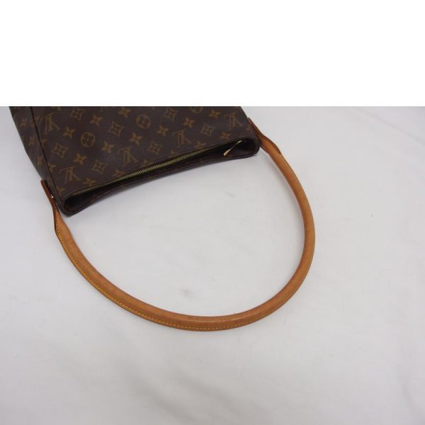 39192 4 Louis Vuitton Looping GM Monogram Handbag Brown