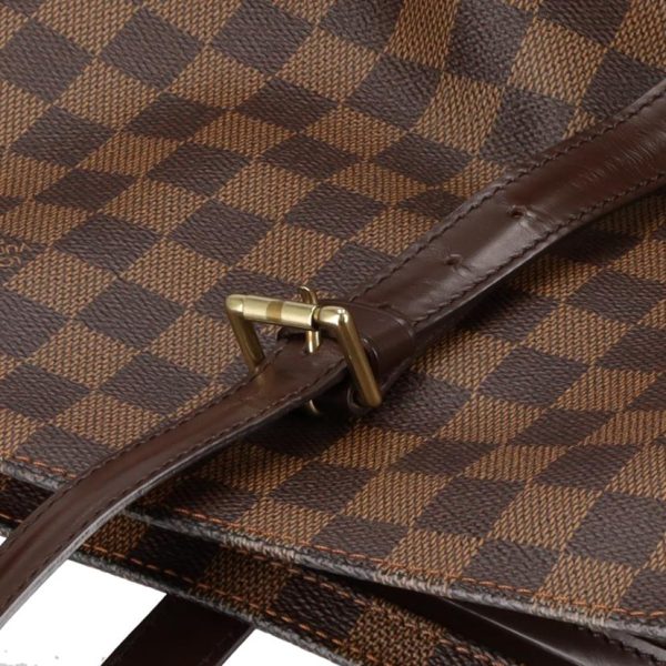 39301 12 Louis Vuitton Chelsea Damier Handbag Ebene Brown