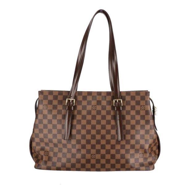 39301 2 Louis Vuitton Chelsea Damier Handbag Ebene Brown