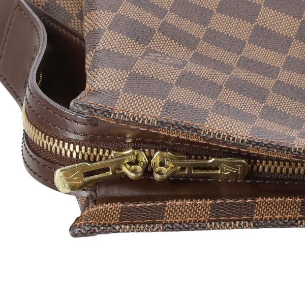 39301 9 Louis Vuitton Chelsea Damier Handbag Ebene Brown