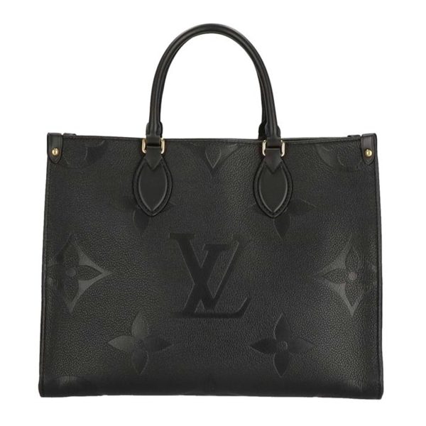 39406 1 Louis Vuitton On the Go MM Monogram Empreinte Bag Noir