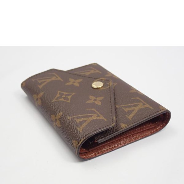 39440 4 Louis Vuitton Portefeuil Victorine Monogram Wallet Brown