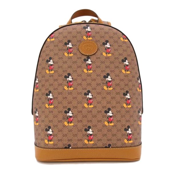 39454 1 Gucci Rucksack Mickey Mouse Brown GG Supreme Small Backpack