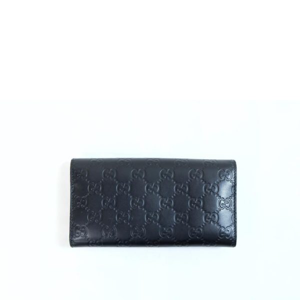 39471 2 GUCCI Interlocking G Striped Leather Long Wallet