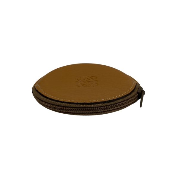 394e857559 4 Loewe Anagram Logo Embossed Leather Coin Case Camel