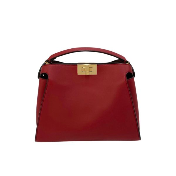 395e963410 5 Fendi Peekaboo Leather 2way Mini Shoulder Bag Red