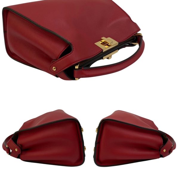 395e963410 6 Fendi Peekaboo Leather 2way Mini Shoulder Bag Red