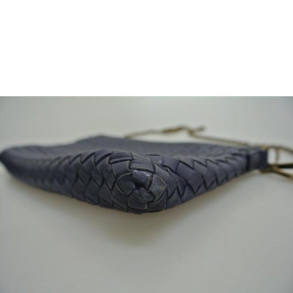 39658 7 Bottega Veneta Intrecciato Chain Bag Navy