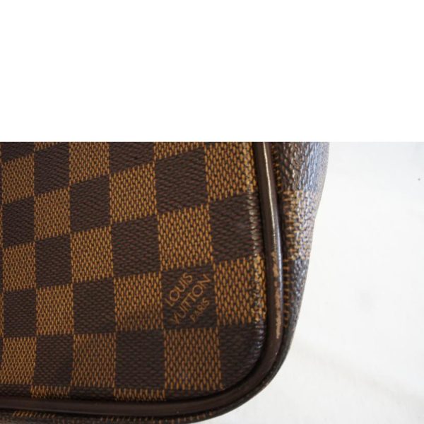 39710 10 Louis Vuitton Greenwich PM Damier Handbag Ebene Brown