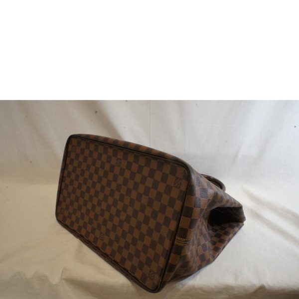 39710 3 Louis Vuitton Greenwich PM Damier Handbag Ebene Brown