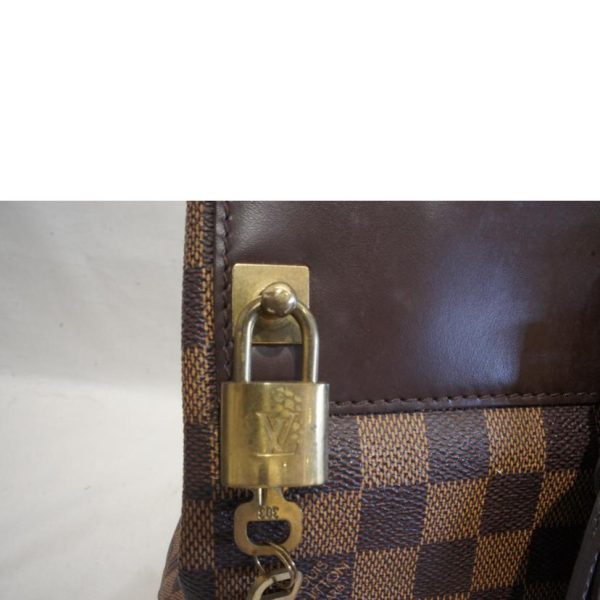 39710 9 Louis Vuitton Greenwich PM Damier Handbag Ebene Brown