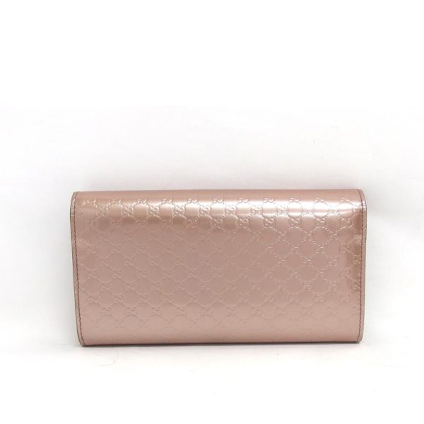 39772 2 Gucci Micro Guccisima Bifold Long Wallet Metallic Pink