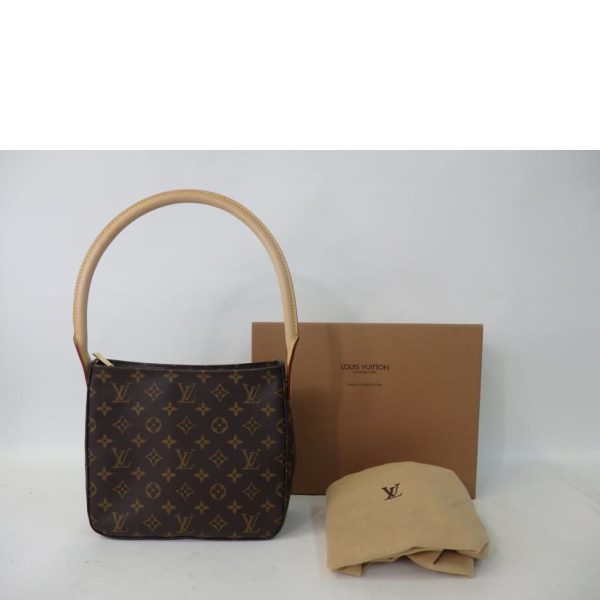 39894 9 Louis Vuitton Looping MM Monogram Shoulder Bag Brown