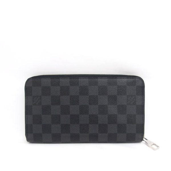 39901 2 Louis Vuitton Zippy Organizer Damier Graphite Wallet Black