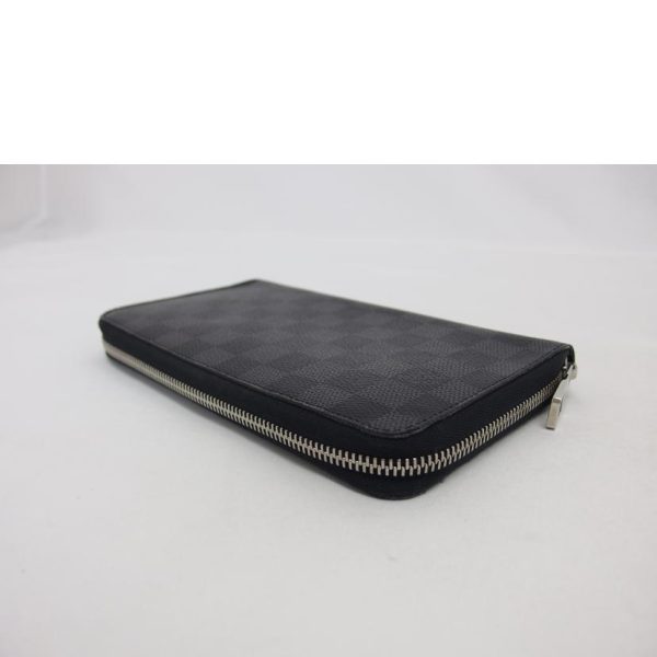 39901 3 Louis Vuitton Zippy Organizer Damier Graphite Wallet Black