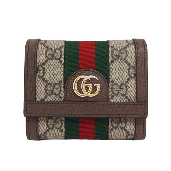 39932 1 Gucci Offdia GG Supreme Tri Fold Wallet