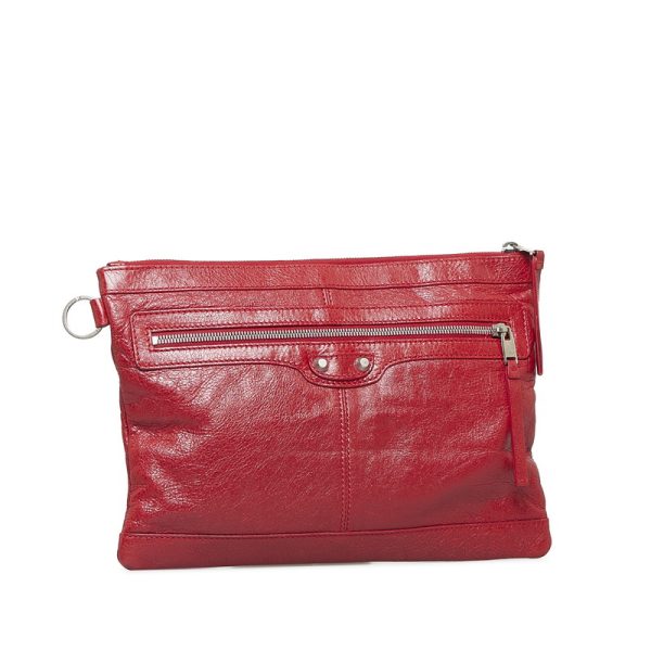 3hb9fcux69ztdcml 2 Balenciaga Clutch Bag Shoulder Bag Red Leather