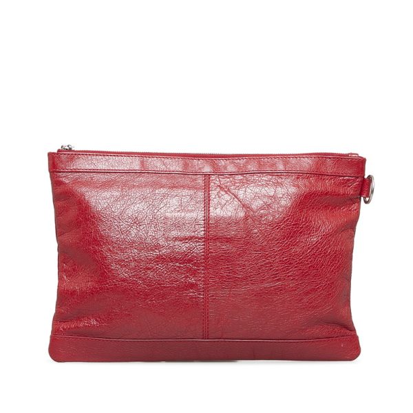 3hb9fcux69ztdcml 3 Balenciaga Clutch Bag Shoulder Bag Red Leather