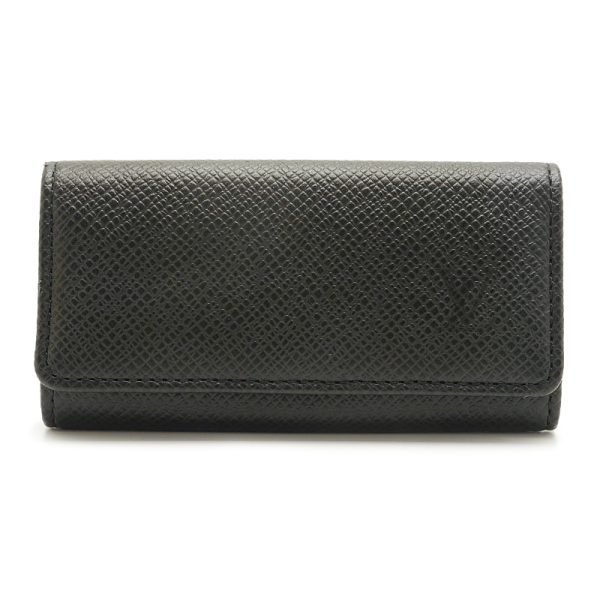 3sh0014 1 Louis Vuitton LV Multicle 4 Taiga Ardoise Dark Gray Key Case Initial