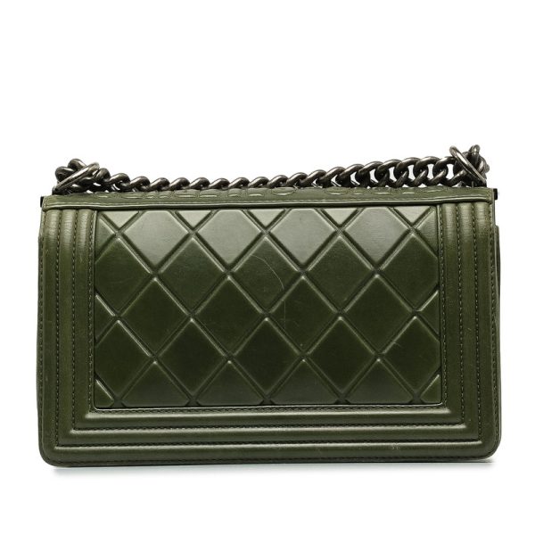 3yho3h10qwtocjkv 3 Chanel Matelasse Boy Cocomark Paris Salzburg Chain Shoulder Bag Green