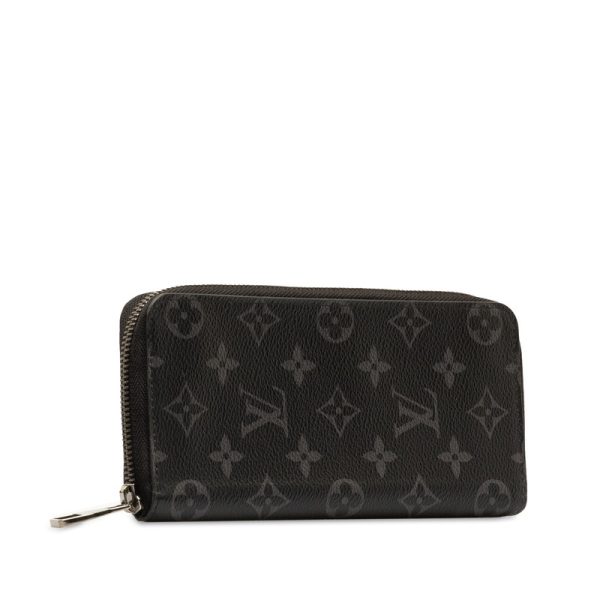 3z6s234efsxbdiyx 2 Louis Vuitton Monogram Eclipse Zippy Vertical Wallet M62295 Black