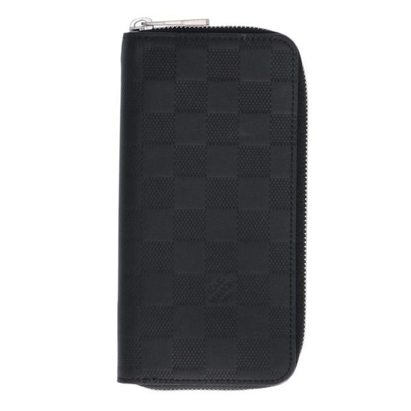 40062 1 Louis Vuitton Zippy Wallet Vertical Damier Wallet Bag Black