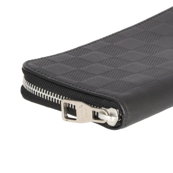 40062 3 Louis Vuitton Zippy Wallet Vertical Damier Wallet Bag Black