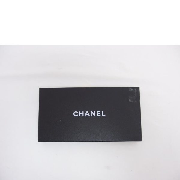 40136 7 Chanel Cocomark Bi fold Long Wallet Caviar Skin Black