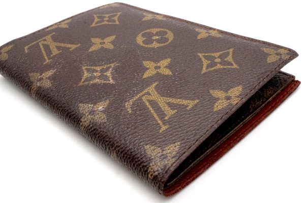 40203 8571k 3 Louis Vuitton Vintage Bifold Wallet Coin Purse Password License PVC Leather Brown