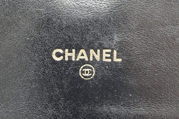 40251 8558k 10 CHANEL tri fold wallet sticker caviar skin black