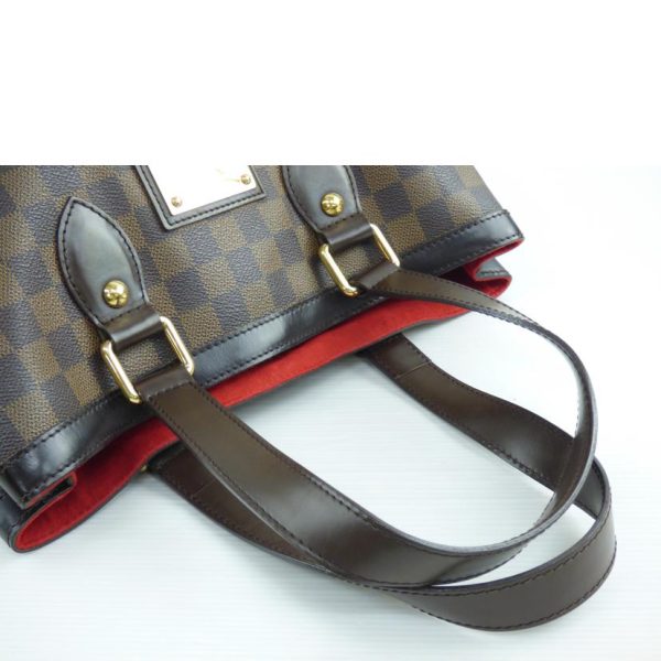 40266 4 Louis Vuitton Hampstead PM Damier Ebene Tote Bag Brown