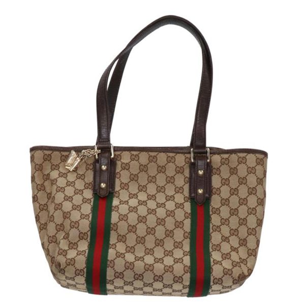 40270 1 Gucci GG Canvas Sherry Line Tote Bag