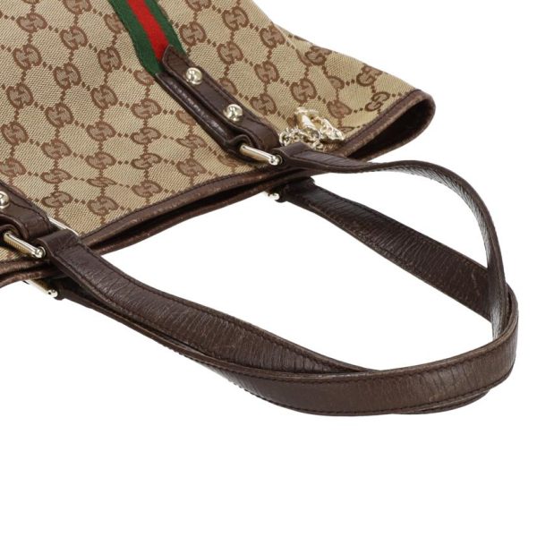 40270 3 Gucci GG Canvas Sherry Line Tote Bag