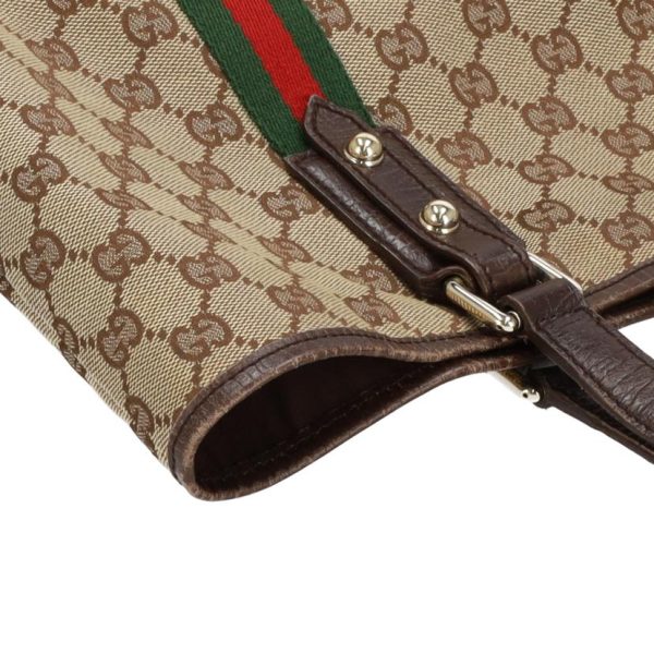 40270 5 Gucci GG Canvas Sherry Line Tote Bag