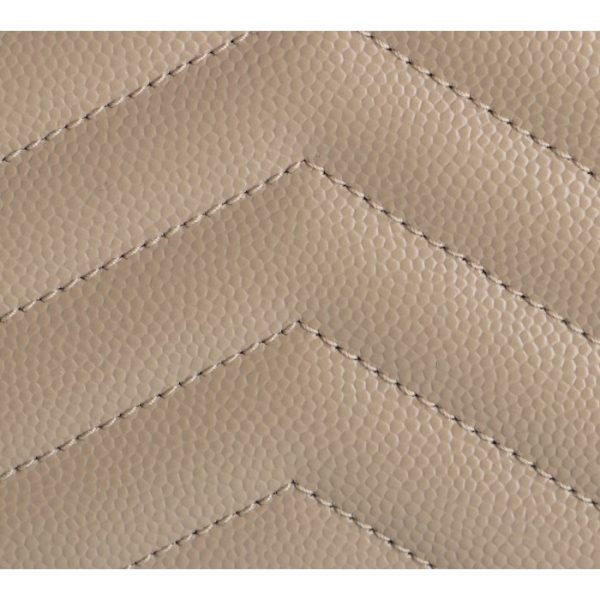 403723bow011722 3 Saint Laurent Paris Wallet Bifold Mini Quilted Leather Monogram Beige