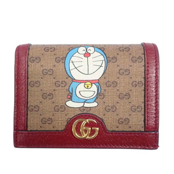 40408 2 GUCCI Mini GG Supreme Doraemon Compact Wallet