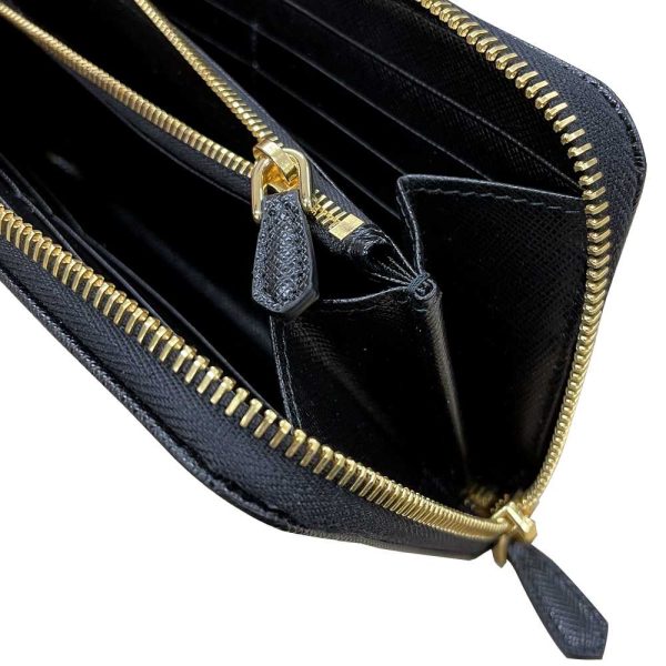 40432335a Prada Long Wallet Saffiano Metal Nero