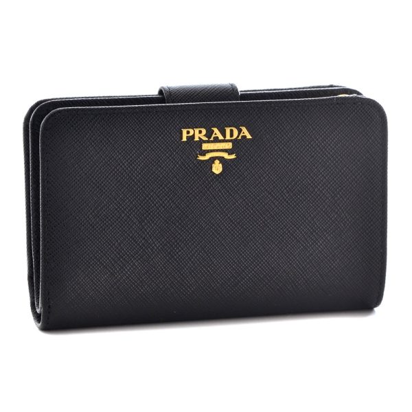 40434704 PRADA wallet folding wallet NERO Black