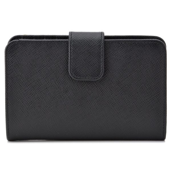 40434704b PRADA wallet folding wallet NERO Black