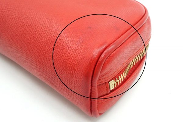 40471 8747h 5 CHANEL Pouch Micro Mini Clutch Multi Accessory Case Red